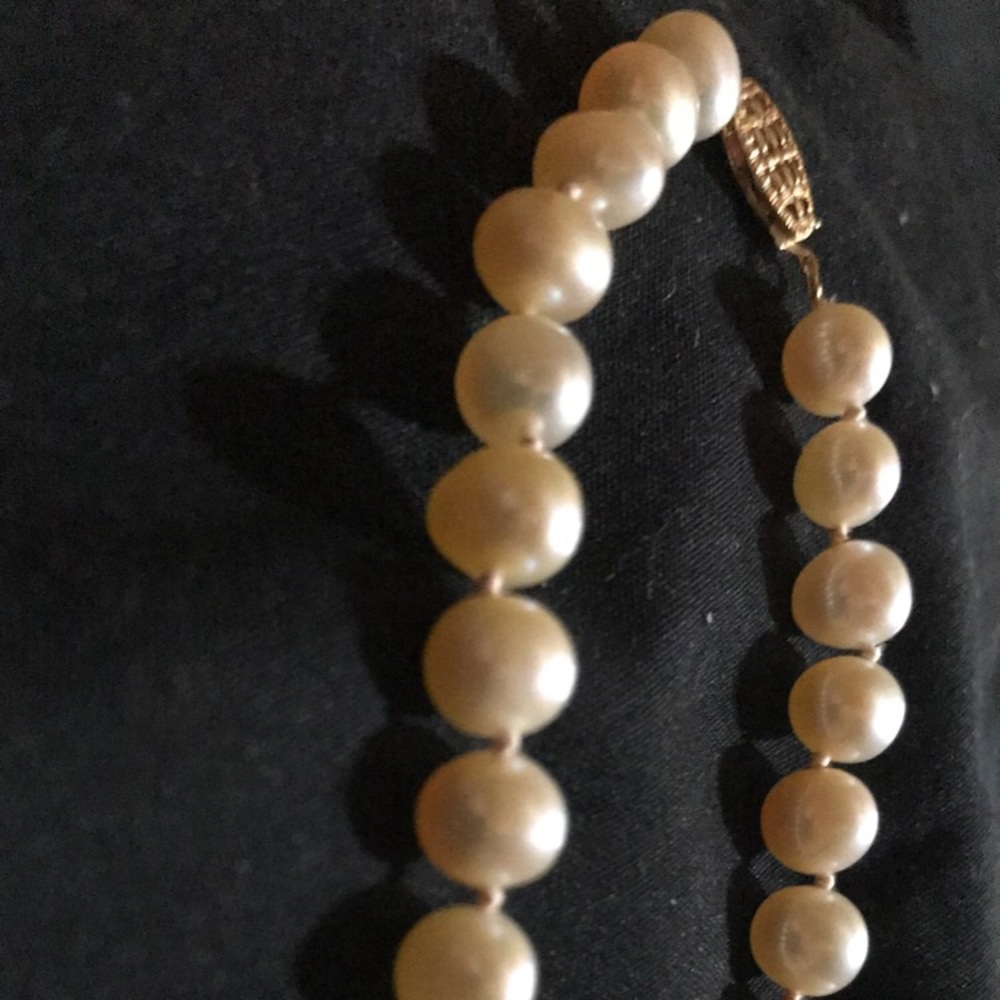 Real pink pearl bracelet